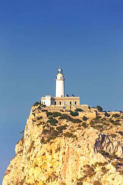 Lighthouse Cap Formentor text free space copyspace Balearic Islands travel travel in Majorca, Spain, Europe