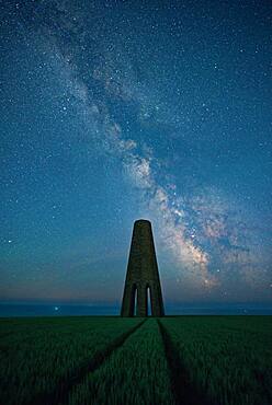 Milky Way over The Daymark, Devon, England, United Kingdom, Europe