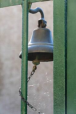 Bell for an entrance gate, Auvergne-Rhone-Alpes, France, Europe