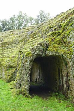 Roman amphitheatre carved out of the tufa, Sutri, Viterbo Province, Lazio Region, Italy, Europe