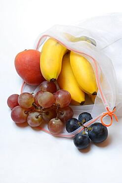 Fruit in reusable bags, Germany, Europe