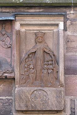 The Fugger Epitaph with the Virgin of the Protective Mantle, 14th century, Church of St. Sebald, Nuremberg, Middle Franconia, Bavaria, Germany, Europe