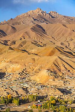 View over Bamyan, Shahr-e Gholghola or City of screams ruins, Bamyan, Afghanistan, Asia