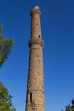 Minarett in the Gawhar Shad Mausoleum, Herat, Afghanistan, Asia