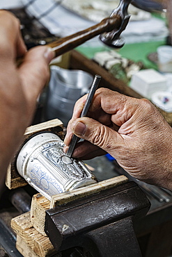 Silversmiths, sacred vessel, Palermo, Sicily, Italy, Europe