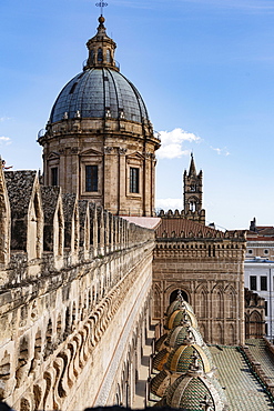 Tower of the Cathedral Maria Santissima Assunta, Norman Cathedral, Palermo, Sicily, Italy, Europe