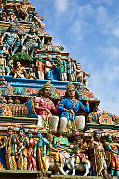 Gopuram tower of Hindu temple Kapaleeshwarar Chennai, Tamil Nadu, India, Asia