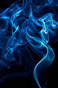 Colored smoke isolated on white background