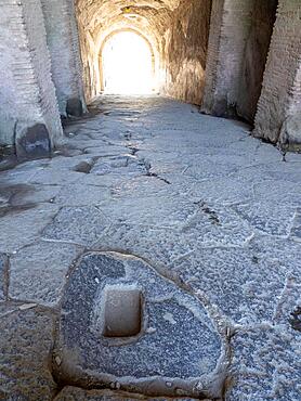 Entrance to the amphitheatre, ancient city of Pompeii, Campania, Italy, Europe