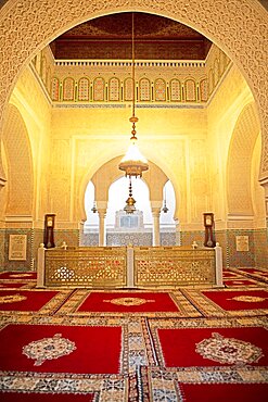 Tomb of Moulay Ismael, Moulay Ismael Mausoleum, Meknes, Morocco, Africa