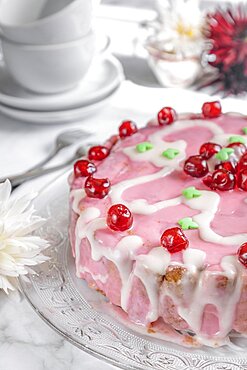 Punch Cake with Cherries