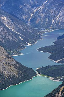 View from Thaneller to the Plansee, Tyrol, Austria, Europe