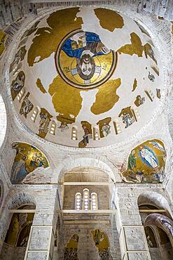 Byzantine sacred building, Daphni Monastery, Dafni, near Athens, Attica, Greece, Europe