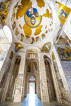 Byzantine sacred building, Daphni Monastery, Dafni, near Athens, Attica, Greece, Europe