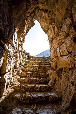 Gate in a wall, Ruin, Mycenae, Greek archaeological site, Peloponnese, Greece, Europe