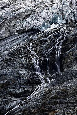 Melting Rosegg Glacier, St Moritz, Engadin, Grisons, Switzerland, Europe