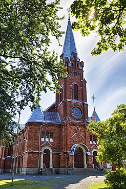 The new church, brick building, Kristinestad Old Town, Kristiinankaupunki, Ostrobothnia, Finland, Europe