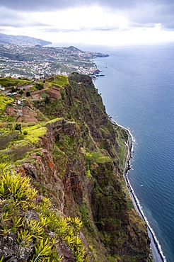 View of coast, Cabo Girao, Europes highest cliff, Madeira