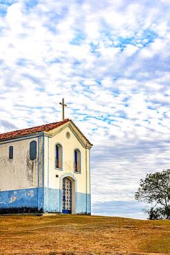 Old historic chapel in 17th century colonial style in the city of Sabara in Minas Gerais, Brazil, Brasil, South America