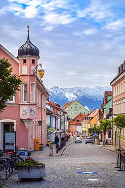 MURNAU, GERMANY - MARCH 11: The pedestrian area of Murnau, Germany on March 11, 2018