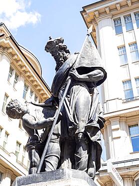 Statue of St. Leopold, Leopoldsbrunnen, Graben, Vienna, Austria, Europe