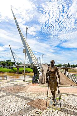 Bridge spanning over the Acre river, Rio Branco, Acre state, Brazil, South America