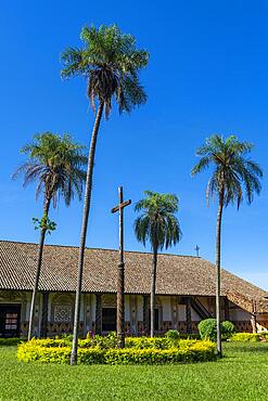 Inner Yard of the mission of Concepcion, Unesco site Jesuit Missions of Chiquitos, Bolivia, South America