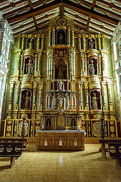 Golden altair, Unesco site Jesuit Missions of Chiquitos, Bolivia, South America