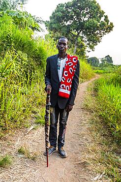 Tribal chief, Teke tribal village, Congo river, DR Congo