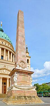 Nikolai Church and Obelisk, Alter Markt in Potsdam, Brandenburg, Germany, Europe