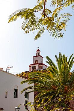 Joapira bell tower and the parish church of Nuestra Senora de Candelaria in La Frontera on El Hierro, Canary Islands, Spain, Europe