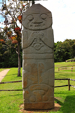 Republic of Colombia, San Augustin, Departamento Huila, archaeological site, prehistoric figures and statues carved from lava and basalt, Colombia, South America