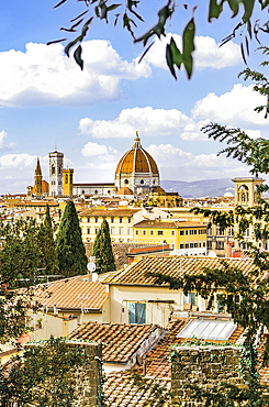 High angle view of Florence at (Firenze), Italy, Europe