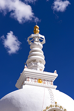 Top of the Shanti Stupa in Leh, Ladakh, Jammu and Kashmir, India, Asia