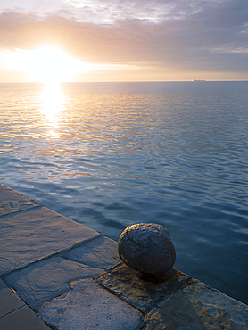 Sunset at the coast of Koper in Slovenia