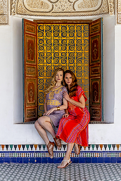 A gorgeous model poses outdoors in Morocco