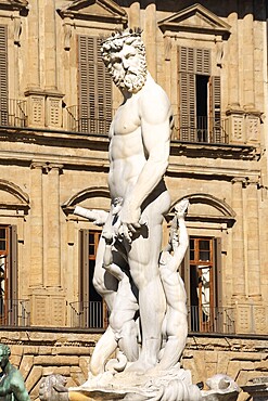 Detail of Fountain of Neptune in Piazza della Signoria, Florence