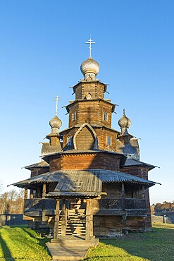 Suzdal, Russia, November 06, 2015. Museum of Wooden Architecture in the golden tourist ring, Europe