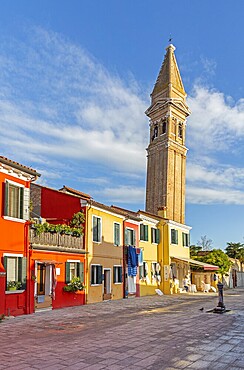 Slate church tower in Burano, Venice