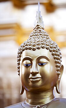 Head of Buddha statue in Doi Suthep Wat in Chiang Mai