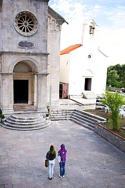 Orthodox believers around the Savina monastery in Montenegro