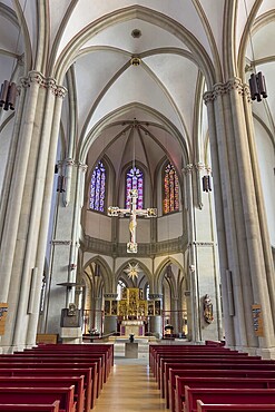 St. Mary's Church, church, interior, interior view, religion, Christian tower, building, architecture, parish church, Lower Saxony, historical, Romanesque, Osnabrück, Germany, Europe