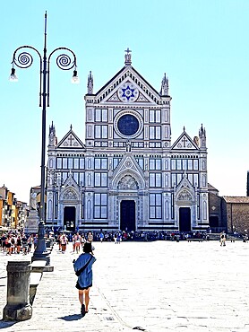 Piazza, Santa Croce, Florence, Tuscany, Italy, Europe