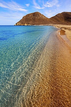 Almeria in Cabo de Gata Playazo Rodalquilar beach at Mediterranean Spain