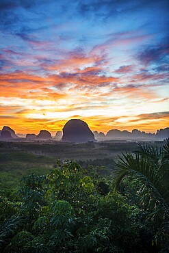 Panorama, Din Daeng Doi, sunrise, Krabi, Thailand