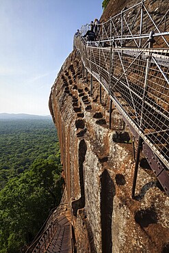 Stairs at Lion Rock or Sigiriya, rock fortress, Central Province, Sri Lanka