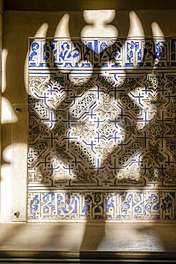 Polychrome arabesque, cloister, Monastery of San Juan de los Reyes, Toledo, Castilla-La Mancha, Spain