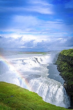 Spectacular Gullfoss waterfall in Iceland.