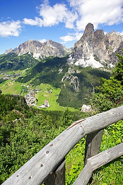 View from Col Alto, Corvara, Badia Valley, Bolzano Province, Trentino-Alto Adige/South Tyrol, Italian Dolomites, Italy, Europe