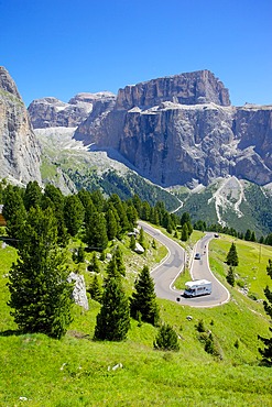 Sella Pass, Trento and Bolzano Provinces, Italian Dolomites, Italy, Europe